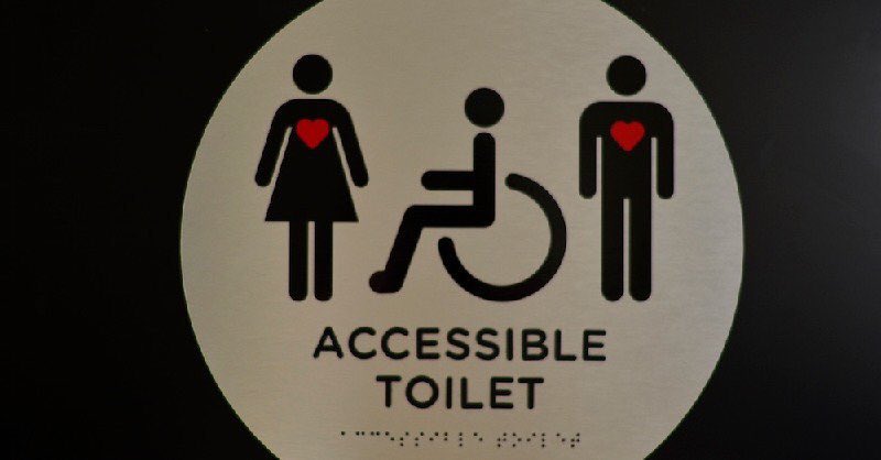 Grace's Sign As well as a person using a wheelchair, they include a standing person with a heart symbol.